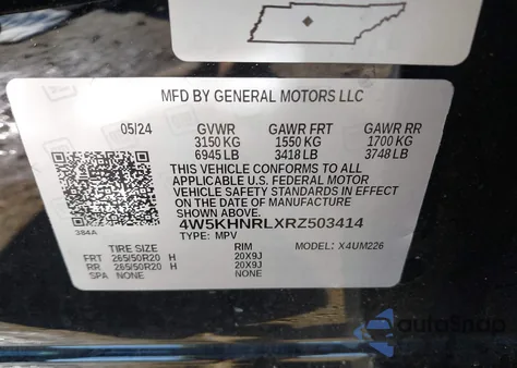 2024 Acura Zdx A-Spec from USA, damaged, VIN 4W5KHNRLXRZ503414